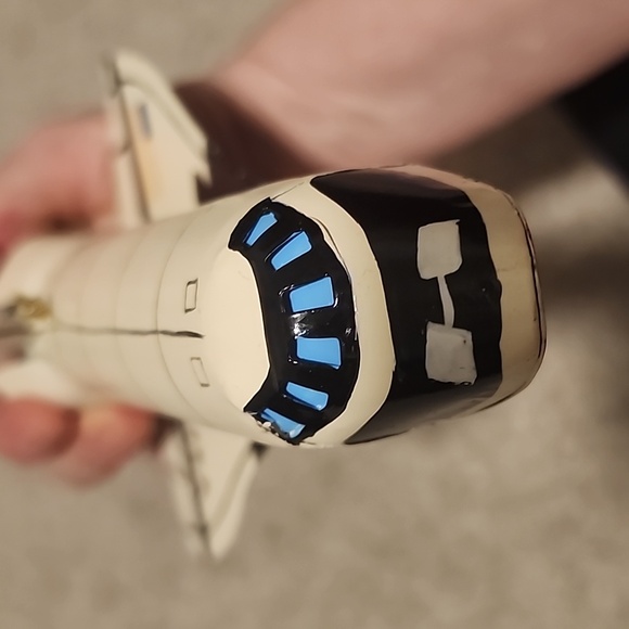 NWT set of 2 discontinued metal rocket space ornaments - Picture 3 of 14